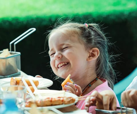 Child enjoying food