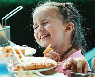 Child enjoying food