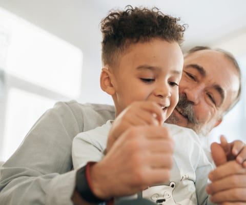 Grandparent and child